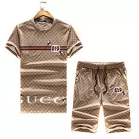 swim short and t-shirt gucci Tracksuit running brown